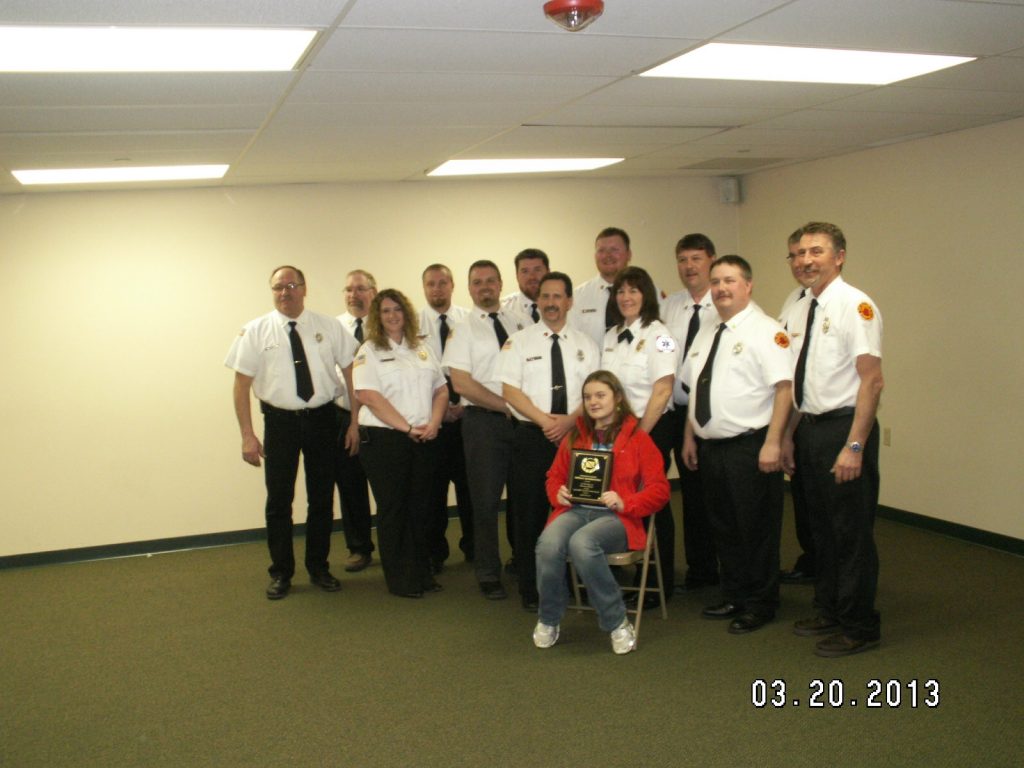 Tiffany with the fire department and first responders that were part of the rescue effort